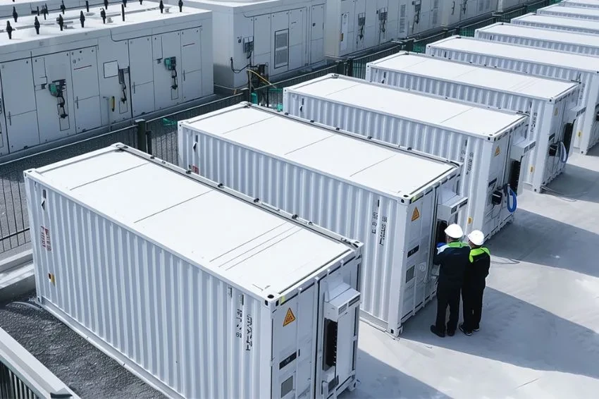 Containers de sistema de armazenamento de energia por baterias (BESS)